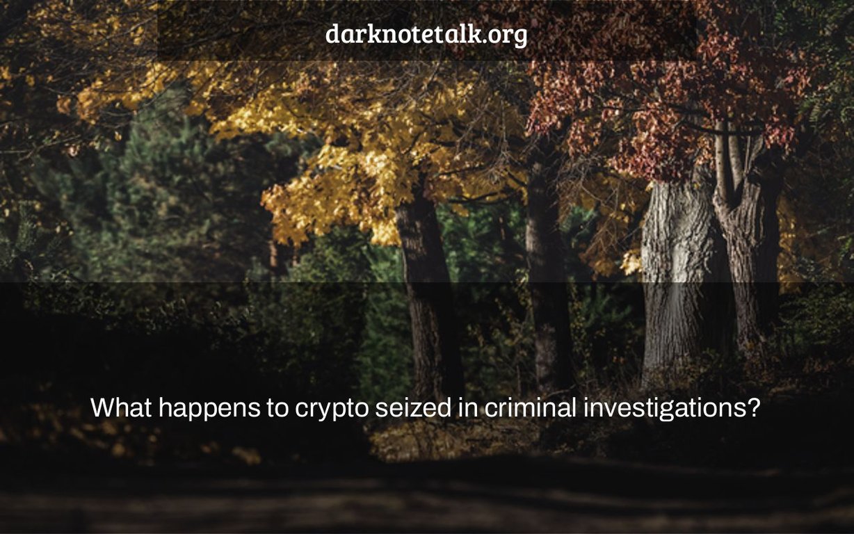 What happens to crypto seized in criminal investigation?  – Talking dark notes