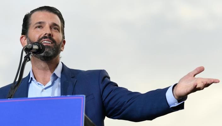 Donald Trump Jr.  at the Sarasota Fairgrounds Saturday evening, July 3, 2021.