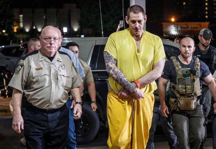 Casey White arrives at the Lauderdale County Courthouse in Florence on May 10 after he waives extradition in Indiana.