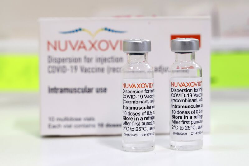 The Novavax Inc.  Nuvaxovid COVID-19 vaccine. 