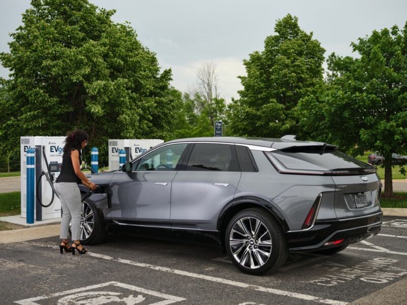 The Cadillac Lyriq is one of a new line of electric vehicles built by General Motors using a new common battery and motor platform. 