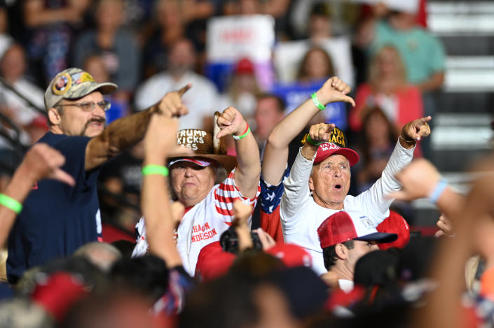 Trump supporters at a recent rally in Youngstown, Ohio.