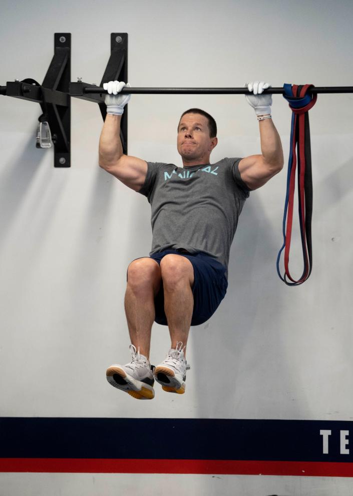 FILE - Mark Wahlberg trains at F45 Training in Jupiter, Florida on May 25, 2021. Wahlberg is known for training very early in the morning, which is why he visited gyms like Workout Anytime 24/7 while on the road.