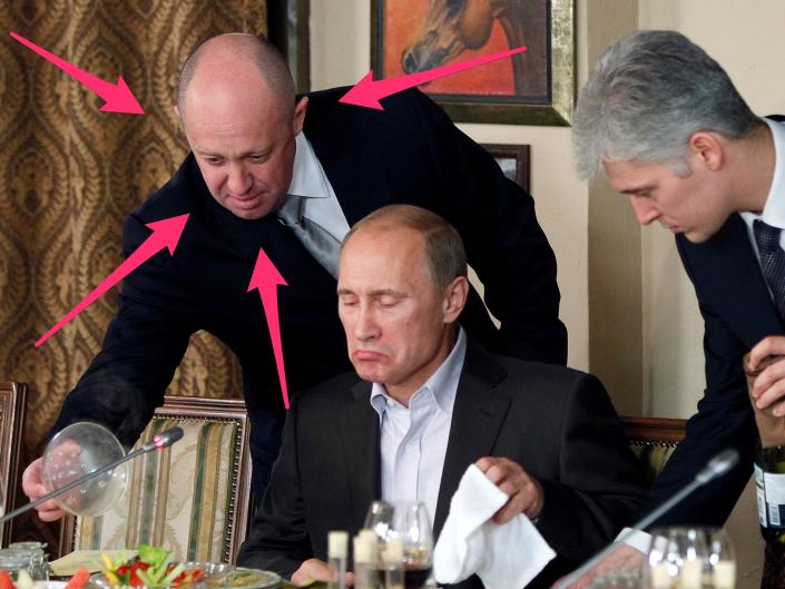 Yvengy Prigozhin in the service of Vladimir Putin.