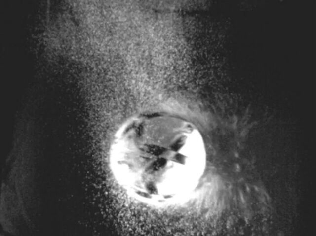 At high speeds, the air flowing over a soccer ball will travel almost entirely to the back of the ball before breaking up into chaotic vortices called turbulent flow.