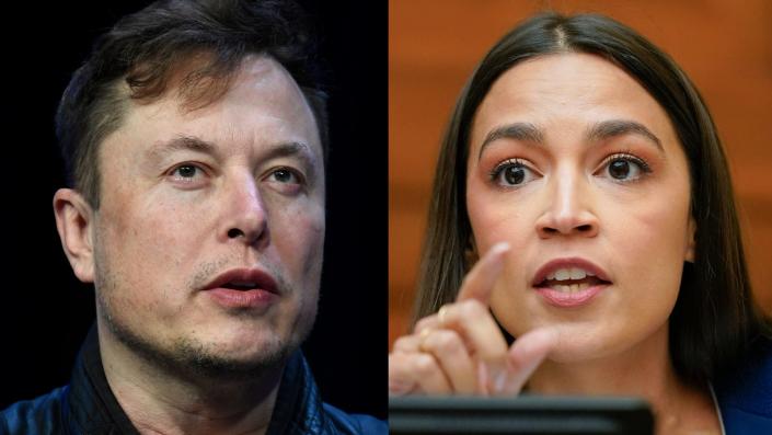 Elon Musk;  Rep.  Alexandria Ocasio-Cortez