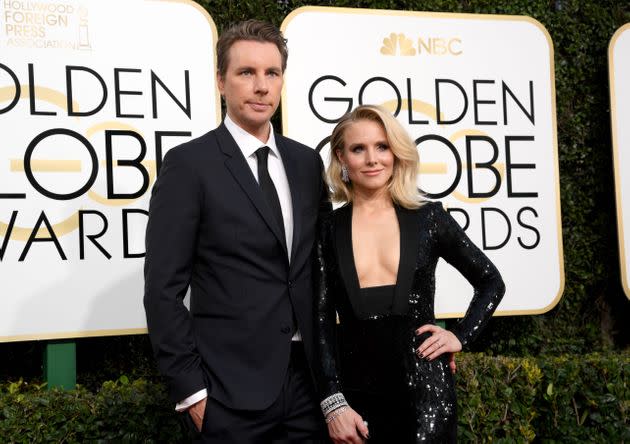 Shepard and Bell arrive at the 74th Annual Golden Globe Awards on January 8, 2017. 