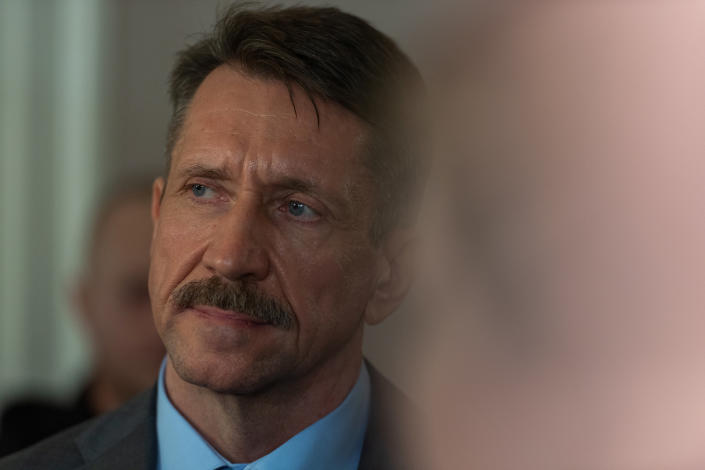 Viktor Bout, the Russian arms dealer released after 14 years in US custody in exchange for American basketball star Brittney Griner, attends a convention of the Liberal Democratic Party of Russia (LDPR), in Moscow, Russia on December 12, 2022. Press Service of the Liberal Democratic Party of Russia (LDPR)/Handout via Reuters)