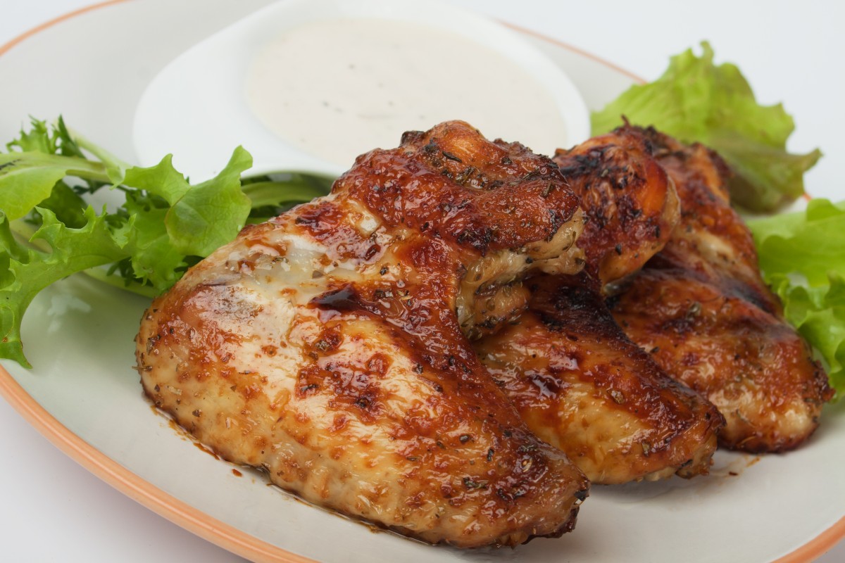 Chicken wings roasted in the oven