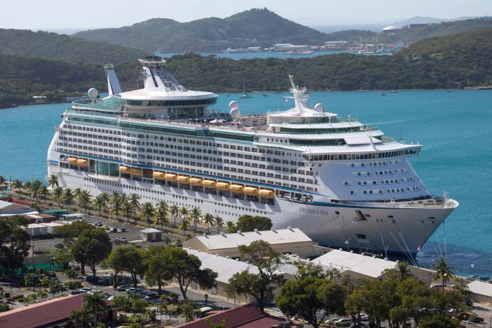 Royal Caribbean International's Explorer of the Seas is docked in Charlotte Amalie Harbor in St. Thomas, U.S. Virgin Islands, Sunday, January 26, 2014.