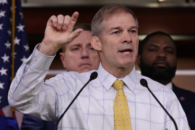 Rep.  Jim Jordan (R-Ohio), senior member of the House Judiciary Committee, speaks at a news conference at the Capitol on Nov. 17.