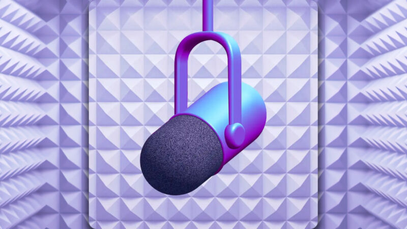 An image of a microphone provided by Adobe.