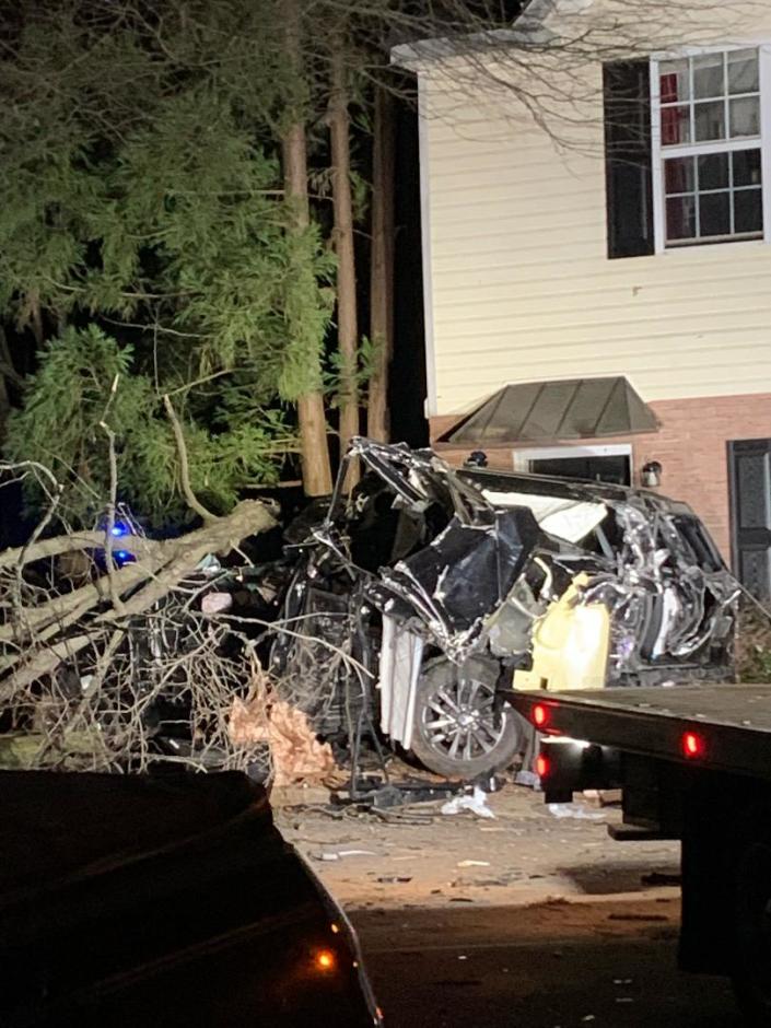 The Ford Expedition that was carrying four of the Georgia football program after it crashed on January 15, 2023