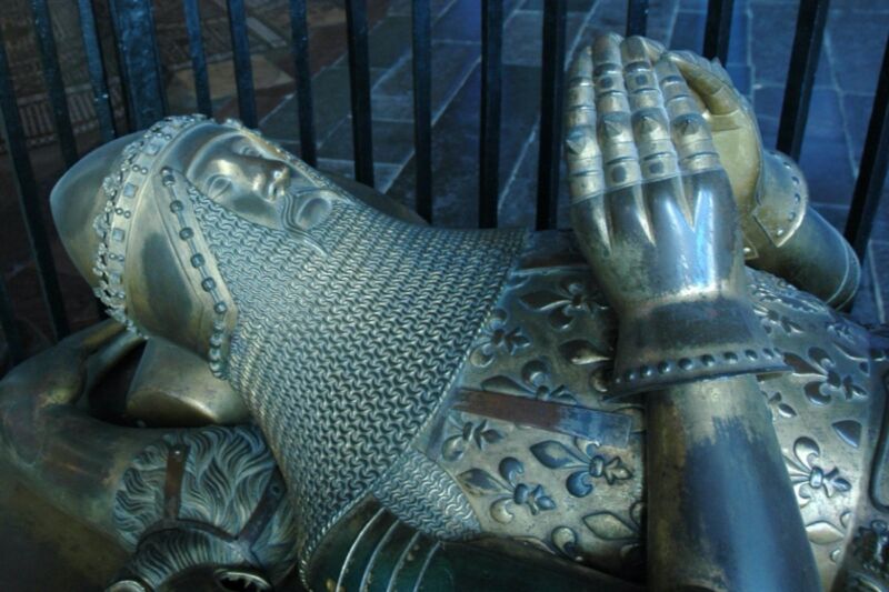 Effigy of Edward of Woodstock, also known as the Black Prince, in Canterbury Cathedral.