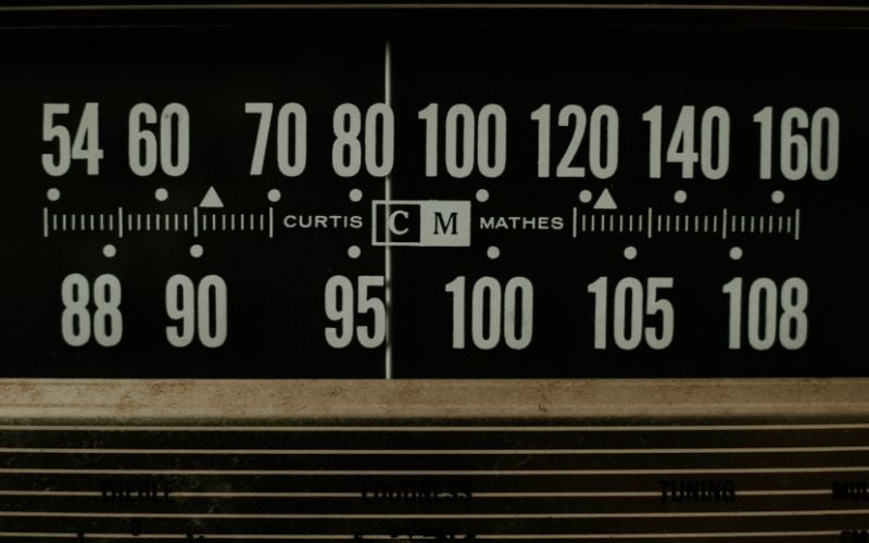 Close-up of the old radio interface