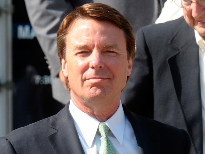 GREENSBORO, NC - MAY 31: Former U.S. Senator John Edwards leaves federal court on May 31, 2012 in Greensboro, North Carolina.  Edwards was acquitted on one count and a mistrial was declared on five other counts after nine days of jury deliberations in his corruption trial.  (Photo by Sara D. Davis/Getty Images)