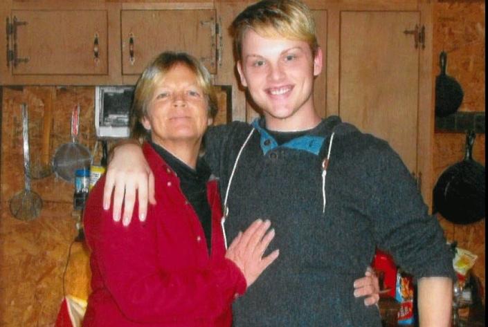 The late Stephen Smith, right, with his mother Sandy.