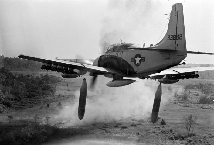 A-1 Skyraider bombing Viet Cong Vietnam