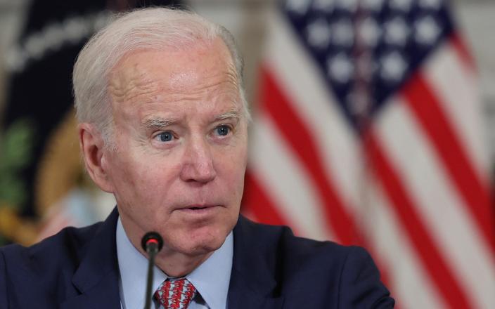 Joe Biden, US President.  The White House is investigating the appearance of highly classified briefing documents related to Ukraine on social media - Kevin Dietsch/Getty Images