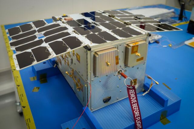 The UAE's PHI-Demo satellite weighed about 20 kilograms at launch.