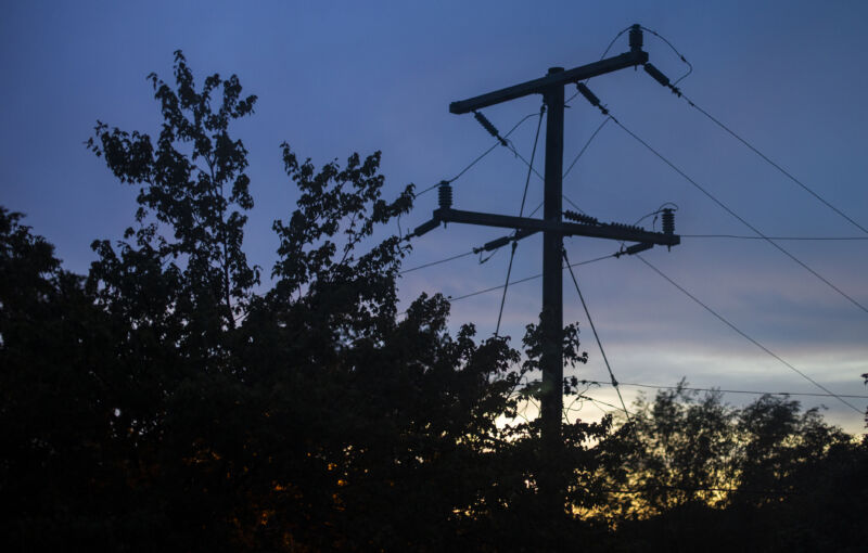 Power lines in Alexandria, Virginia.