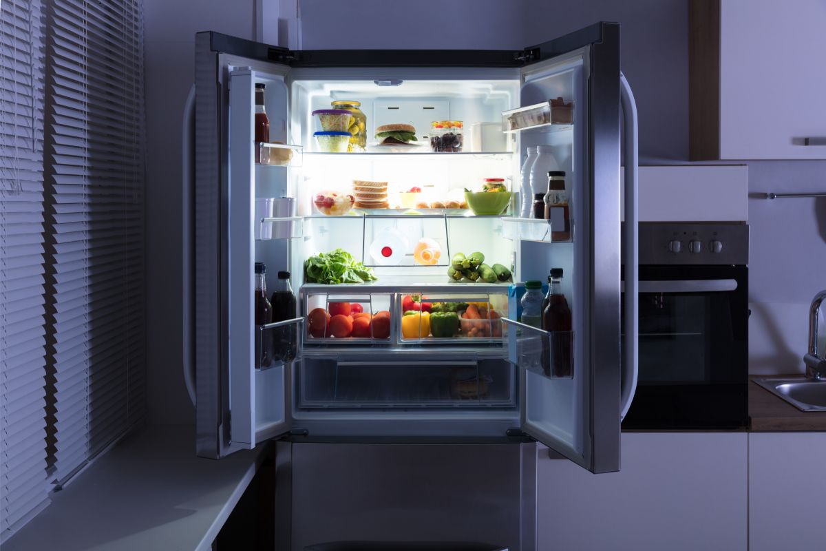 Open Refrigerator In Kitchen